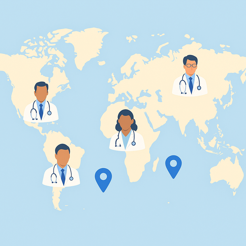 Global health access map