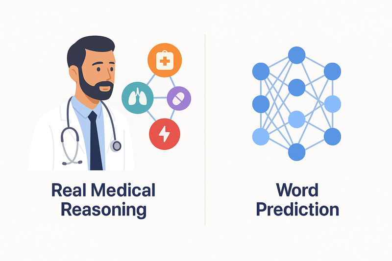 Medical Reasoning vs Word Prediction